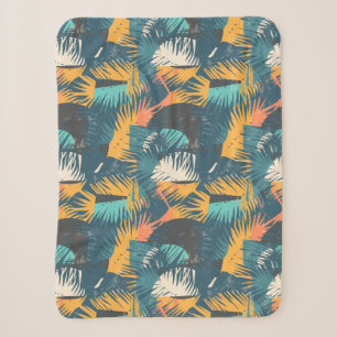 Abstrakte Leaf-Muster-Decken Sherpadecke