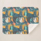 Abstrakte Leaf-Muster-Decken Sherpadecke (Vorderseite (Horizontal))