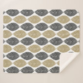Abstrakte Leaf-Muster-Decken Sherpadecke (Vorderseite (Horizontal))