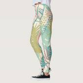 Abstrakte Leaf-Muster-Leggings Leggings (Links)