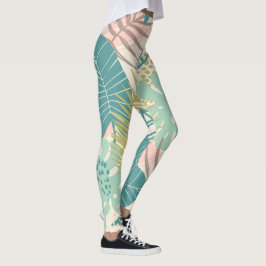 Abstrakte Leaf-Muster-Leggings Leggings