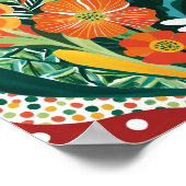 Abstrakte, lebendige Blumenkunst Poster (Ecke)