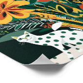 Abstrakte, lebendige Blumenkunst Poster (Ecke)