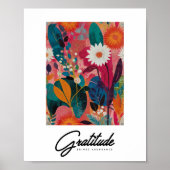 Abstrakte, lebendige Blumenkunst Poster (Vorne)