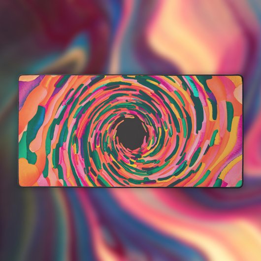 Abstrakte, lebendige Dessous mit Aquarellfarbe Schreibtischunterlage