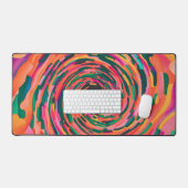 Abstrakte, lebendige Dessous mit Aquarellfarbe Schreibtischunterlage (Tastatur & Maus)