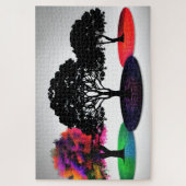 Abstrakte, lebendige, dreistellige dreistellige Bä Puzzle (Vertikal)