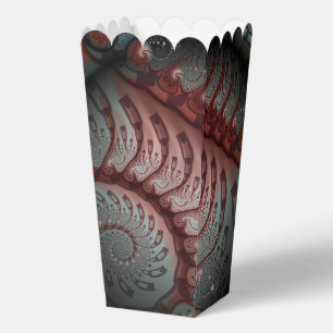 Abstrakte lebendige Fantasy-Fraktal-Kunst Braun Bl Geschenkschachtel