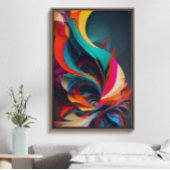 Abstrakte, lebendige Farbmischung, modernes, stilv Poster