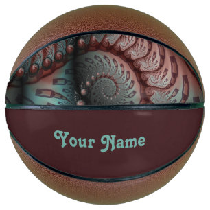 Abstrakte lebhafte Fantasy-Fraktal-Kunst Braun Bla Basketball