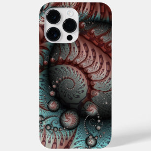 Abstrakte lebhafte Fantasy-Fraktal-Kunst Braun Bla Case-Mate iPhone 14 Pro Max Hülle