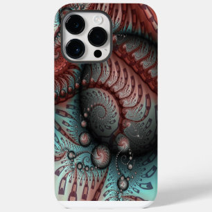 Abstrakte lebhafte Fantasy-Fraktal-Kunst Braun Bla iPhone 14 Pro Max Hülle