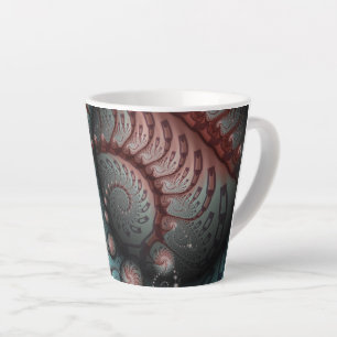 Abstrakte lebhafte Fantasy-Fraktal-Kunst Braun Bla Milchtasse