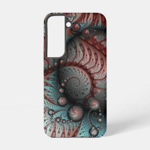 Abstrakte lebhafte Fantasy-Fraktal-Kunst Braun Bla Samsung Galaxy Hülle