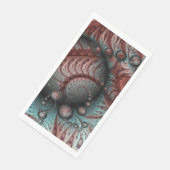 Abstrakte lebhafte Fantasy-Fraktal-Kunst Braun Bla Serviette (Ecke)