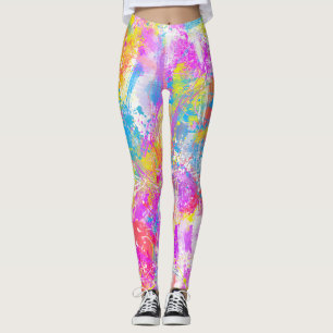 Abstrakte, lebhafte Farbenanfälle Leggings