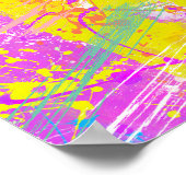 Abstrakte, lebhafte Farbenanfälle Poster (Ecke)