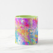 Abstrakte, lebhafte Farbenanfälle Tasse (Zentrum)