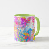 Abstrakte, lebhafte Farbenanfälle Tasse (VorderseiteRechts)