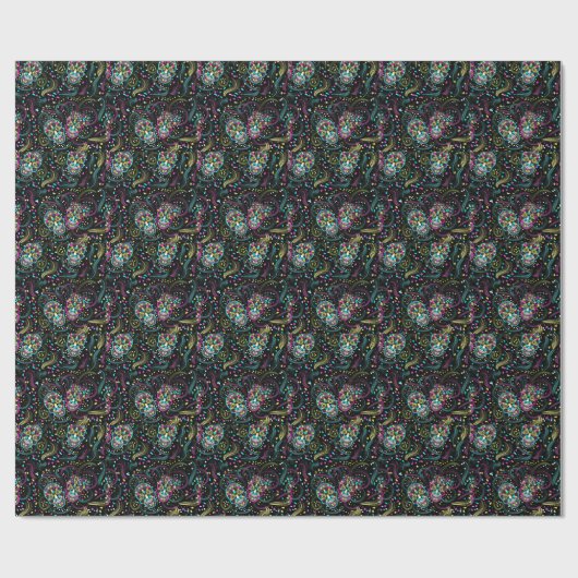 Abstrakte Leckerbissen Halloween Geschenkpapier (Flach)