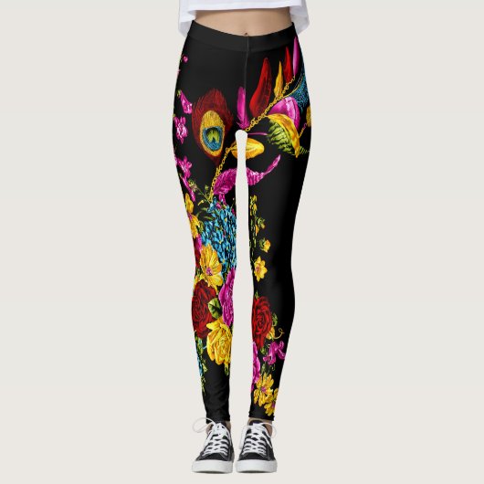 abstrakte Leggine Leggings (Vorderseite)