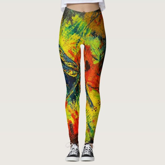 Abstrakte Leggings (Vorderseite)