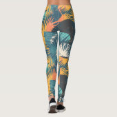 Abstrakte Leggings aus Palmblättern (Rückseite)