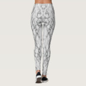 Abstrakte Leggings aus weißem Marmor (Rückseite)