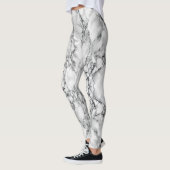Abstrakte Leggings aus weißem Marmor (Links)