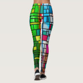 Abstrakte Leggings der modernen Art Grid (Rückseite)