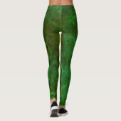 abstrakte Leggings "Galaxia Verde" (Rückseite)