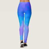 Abstrakte Leggings in Blau und Rosa (Rückseite)