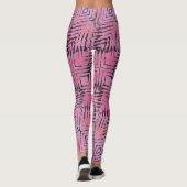 Abstrakte Leggings in Rosa und Schwarz (Rückseite)