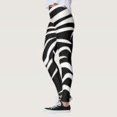 Abstrakte Leggings in Schwarz und Weiß (Links)