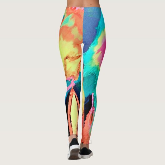 Abstrakte Leggings mit 2 Farben (Rückseite)