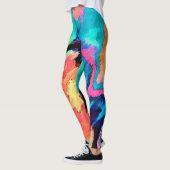 Abstrakte Leggings mit 2 Farben (Links)