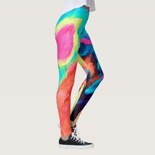 Abstrakte Leggings mit 2 Farben (Rechts)