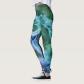 Abstrakte Leggings mit blauem Feuer (Links)