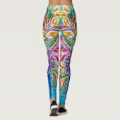 Abstrakte Leggings mit Blumenbezug (Rückseite)