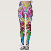 Abstrakte Leggings mit Blumenbezug (Vorderseite)