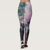Abstrakte Leggings mit Blumenbezug (Rückseite)