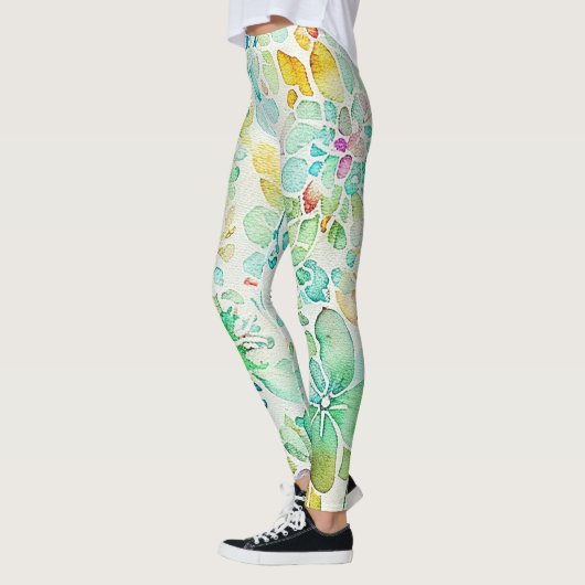 Abstrakte Leggings mit Blumenbezug (Links)
