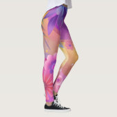 Abstrakte Leggings mit farbenfroher Blüte (Rechts)