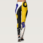Abstrakte Leggings mit Gelbe und Blauer Farbe (Rückseite)