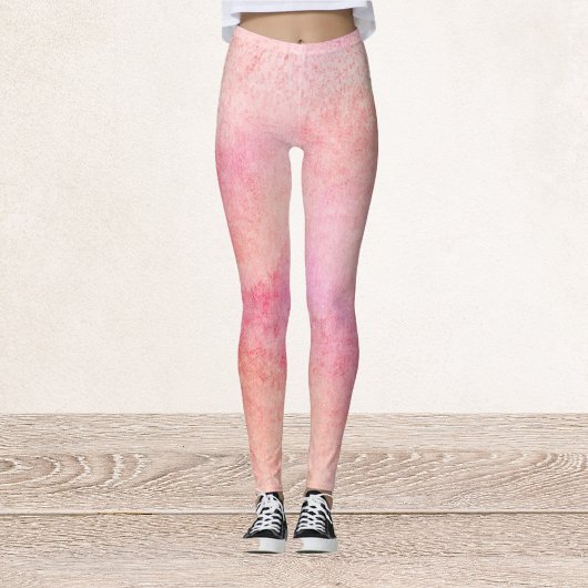 Abstrakte Leggings mit Pfirsich und Rosa