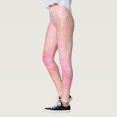 Abstrakte Leggings mit Pfirsich und Rosa (Links)