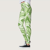 Abstrakte Leggings mit weißem Lack (Links)