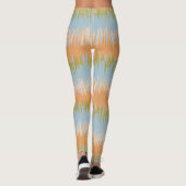 Abstrakte Leggings Streifen des orange Frühlinges (Rückseite)