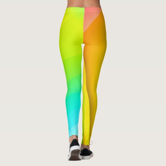 Abstrakte Leggings von Rainbow (Rückseite)