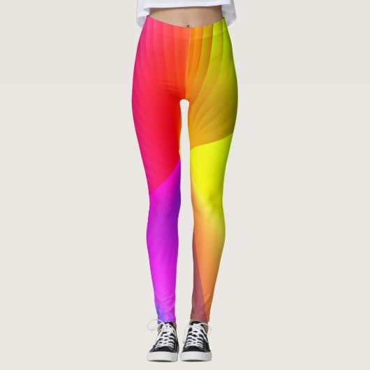 Abstrakte Leggings von Rainbow (Vorderseite)